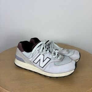 New Balance Retro Sneakers Men's 8 Classic Casual Minimalist Burgundy Suede Gray